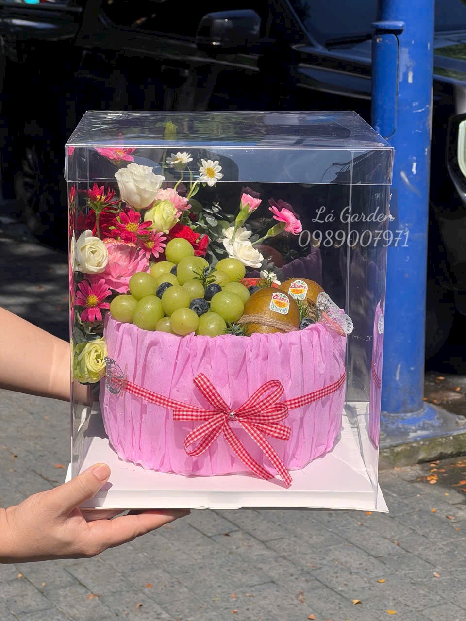 Hộp mica bánh sinh nhật trái cây